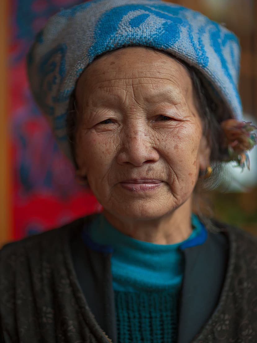 Old asiatic woman